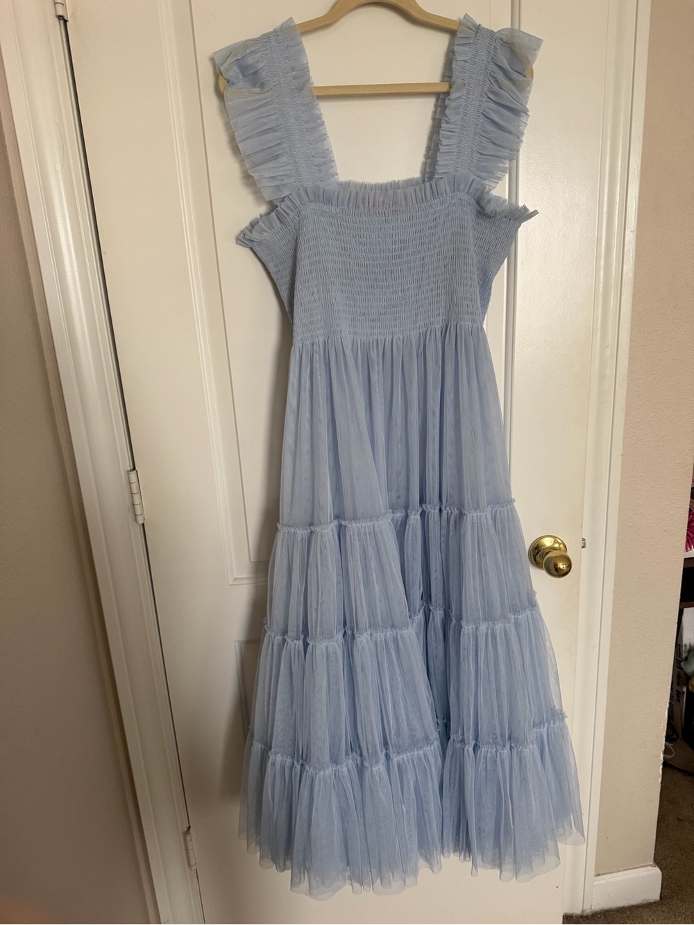 Like new hill house Ellie nap dress collectors edition powder blue tulle XL